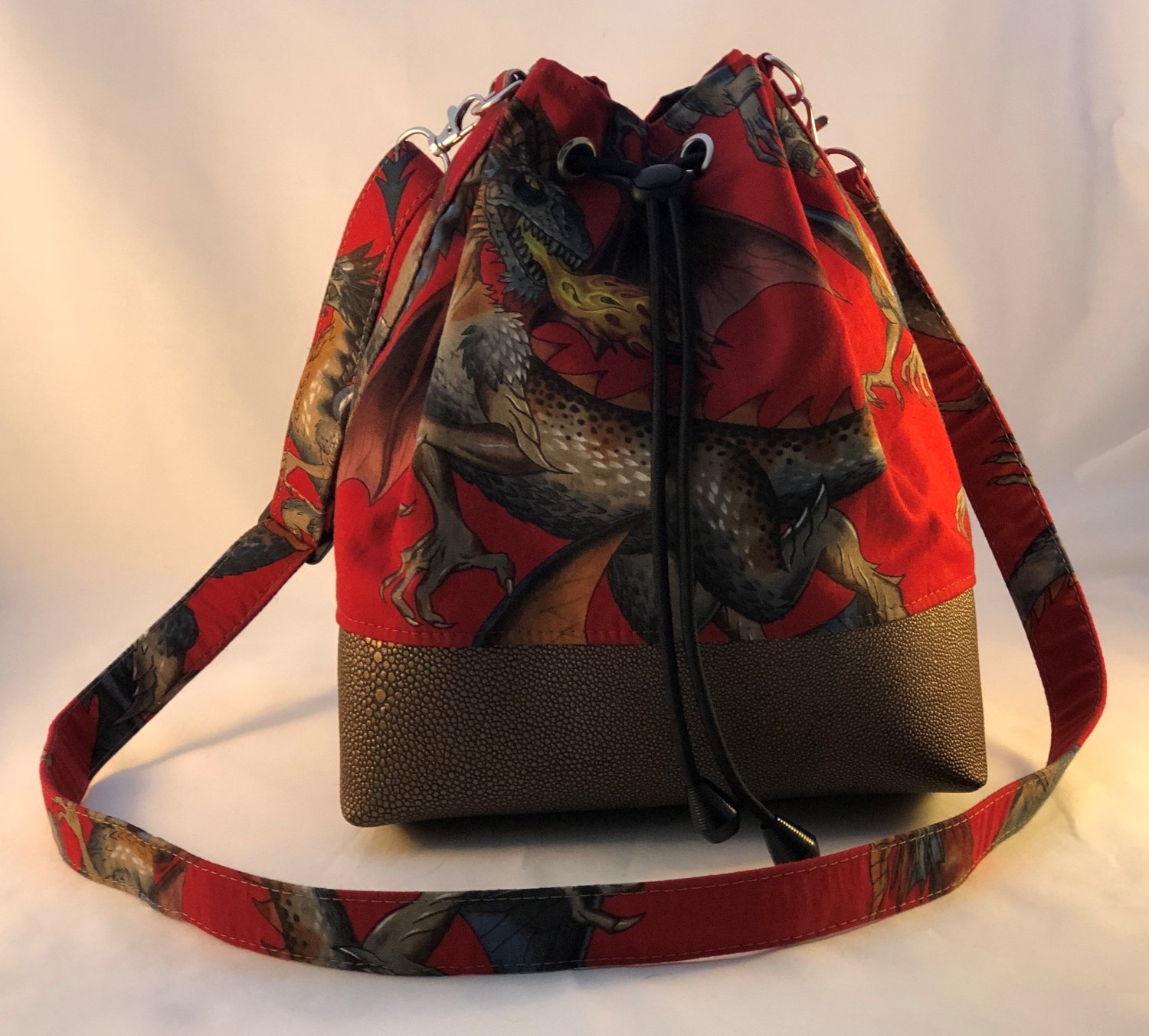 Bucket Bag: Fire Breathing Dragons | Kariyorkdesigns